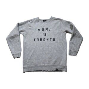 Peace Collective Home Is Toronto Sweatshirt Men M Gray LS Crewneck Preppy Unisex